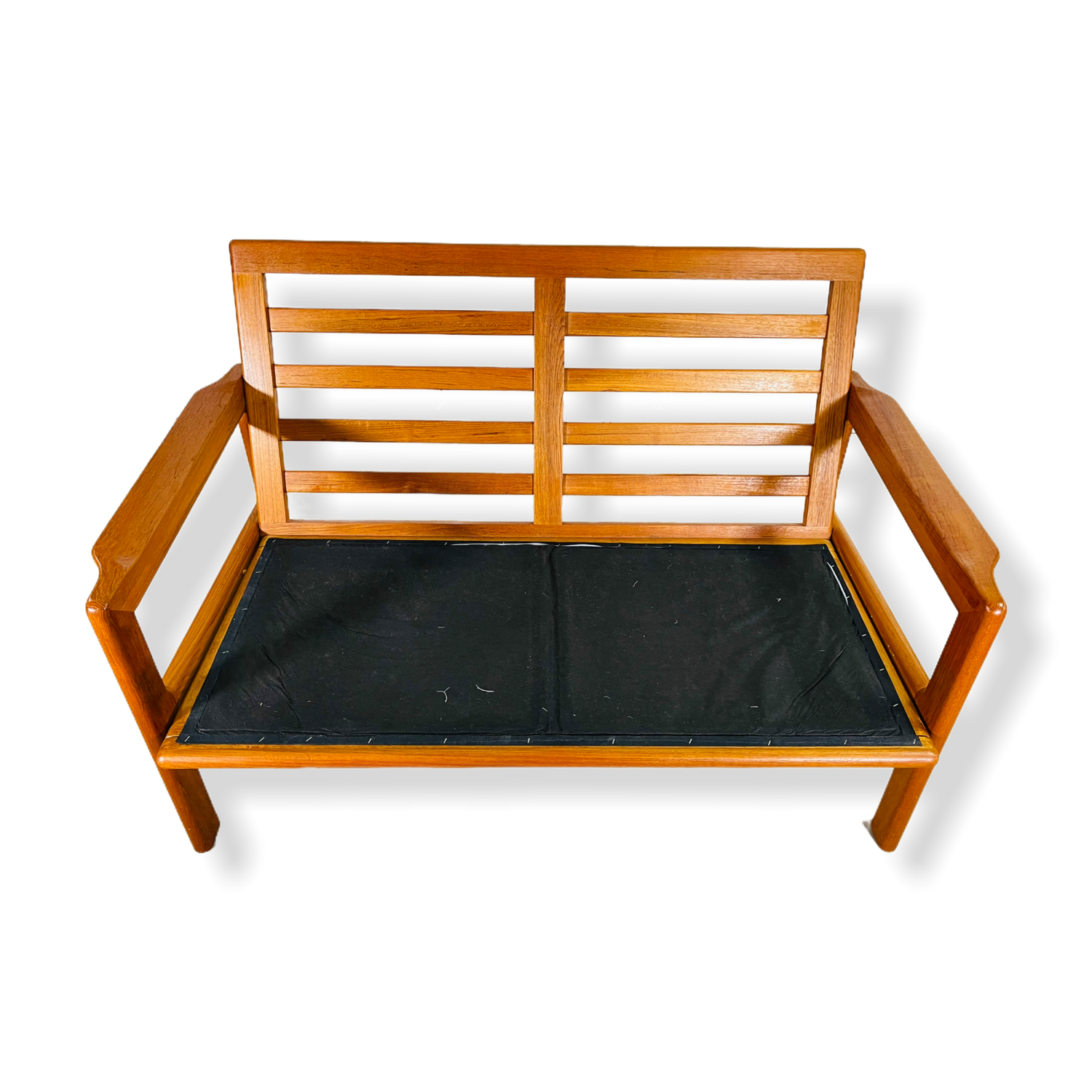 Mid-Century Danish Modern Teak Loveseat Sofa image 8