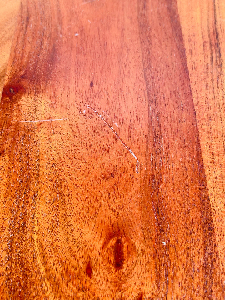 Round Cherry Dining Table with Lucite Legs image 9