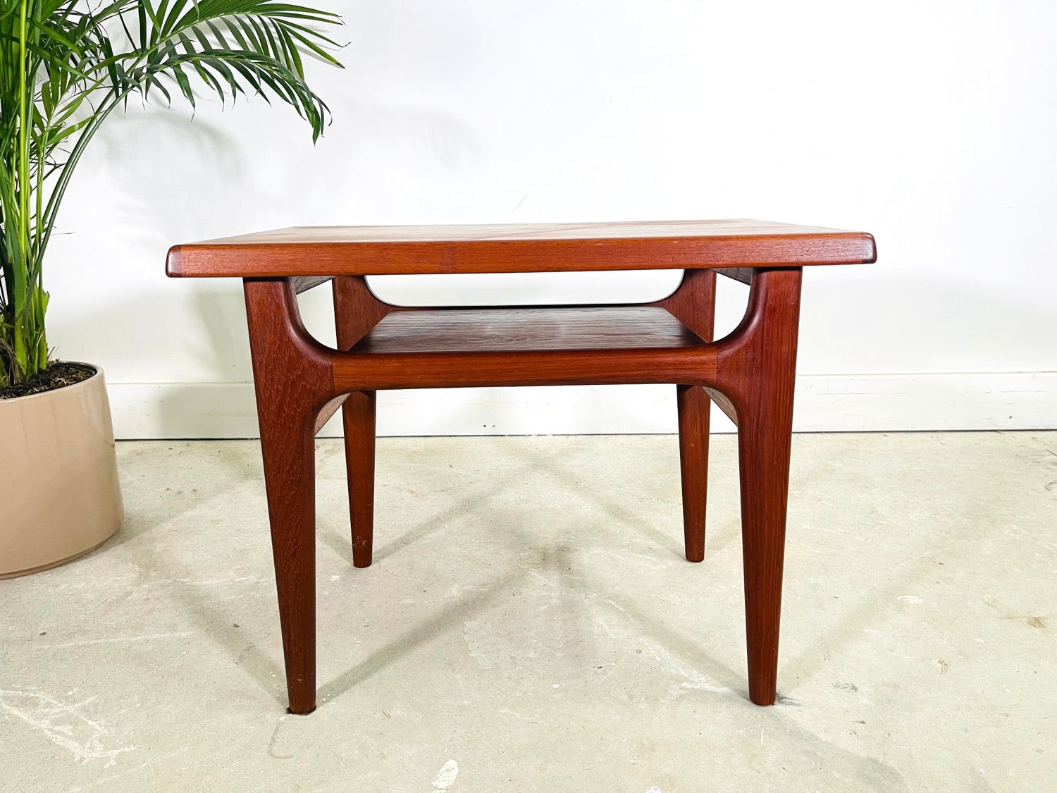 Mid-Century Danish Modern Teak Side Table by NIELS BACH 1960s image 1