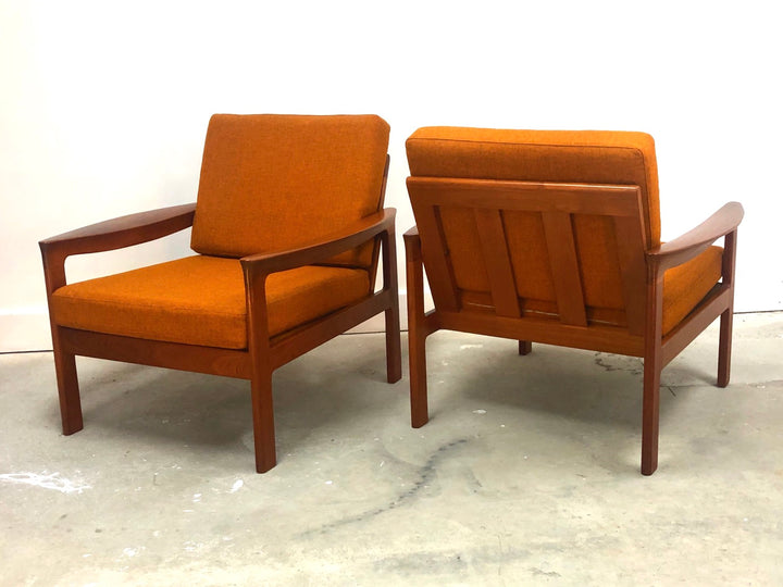Set 2 Mid-Century Danish Modern Teak Komfort Lounge Chairs image 3