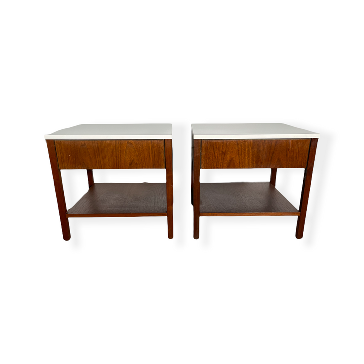 Pair Florence Knoll Walnut Nightstands  image 3