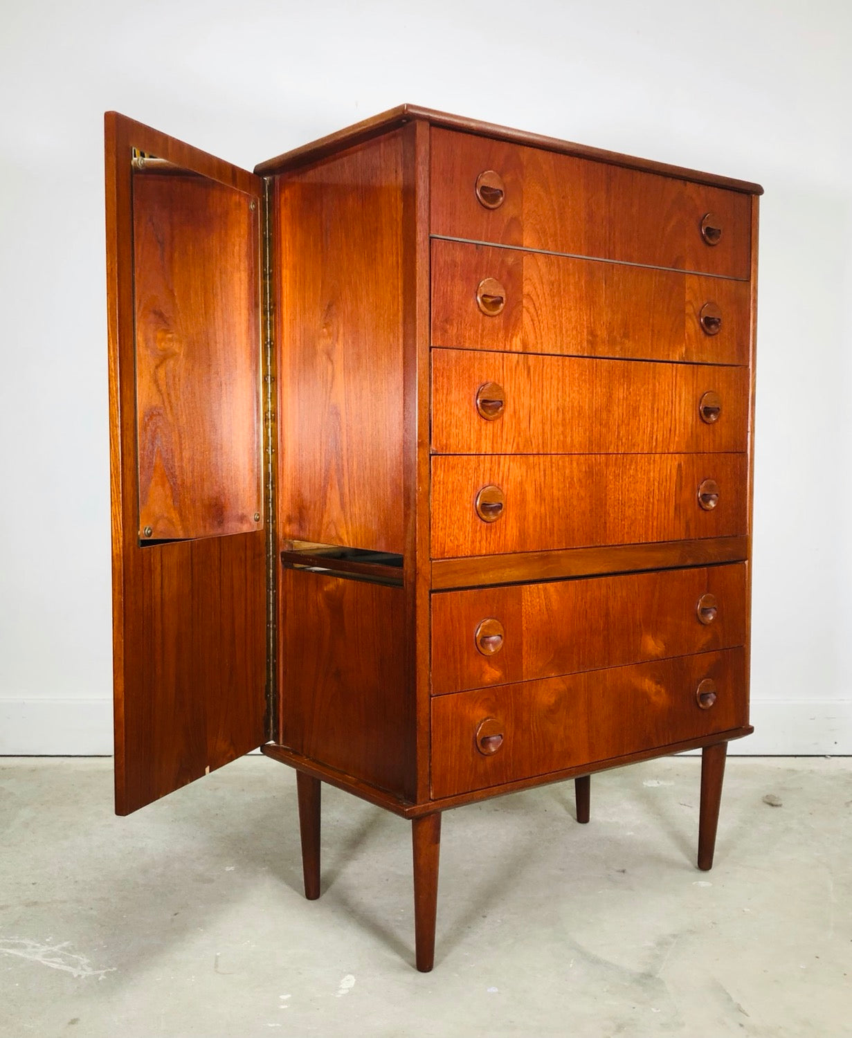 Mid-century Danish Modern Teak Vanity Dresser image 3