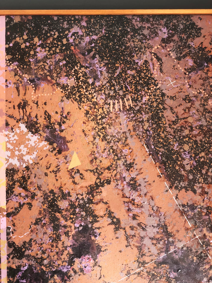 1976 Acrylic On Canvas By Carl Caivano, Space Scape Scanned image 8
