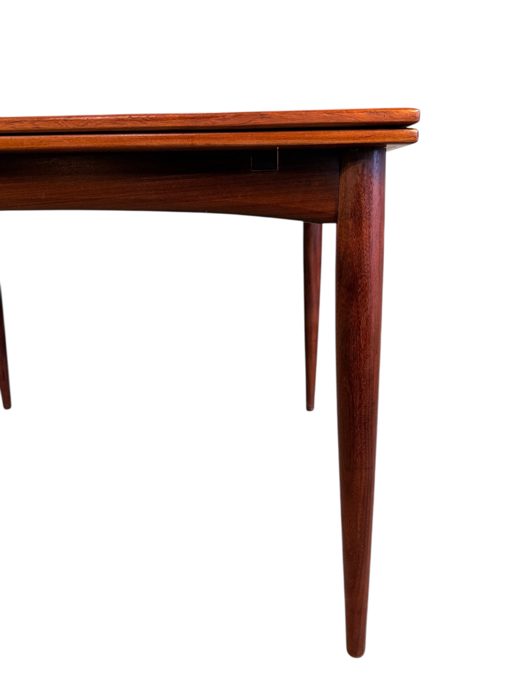 Mid Century Danish Modern Teak Draw Leaf Dining Table  image 5
