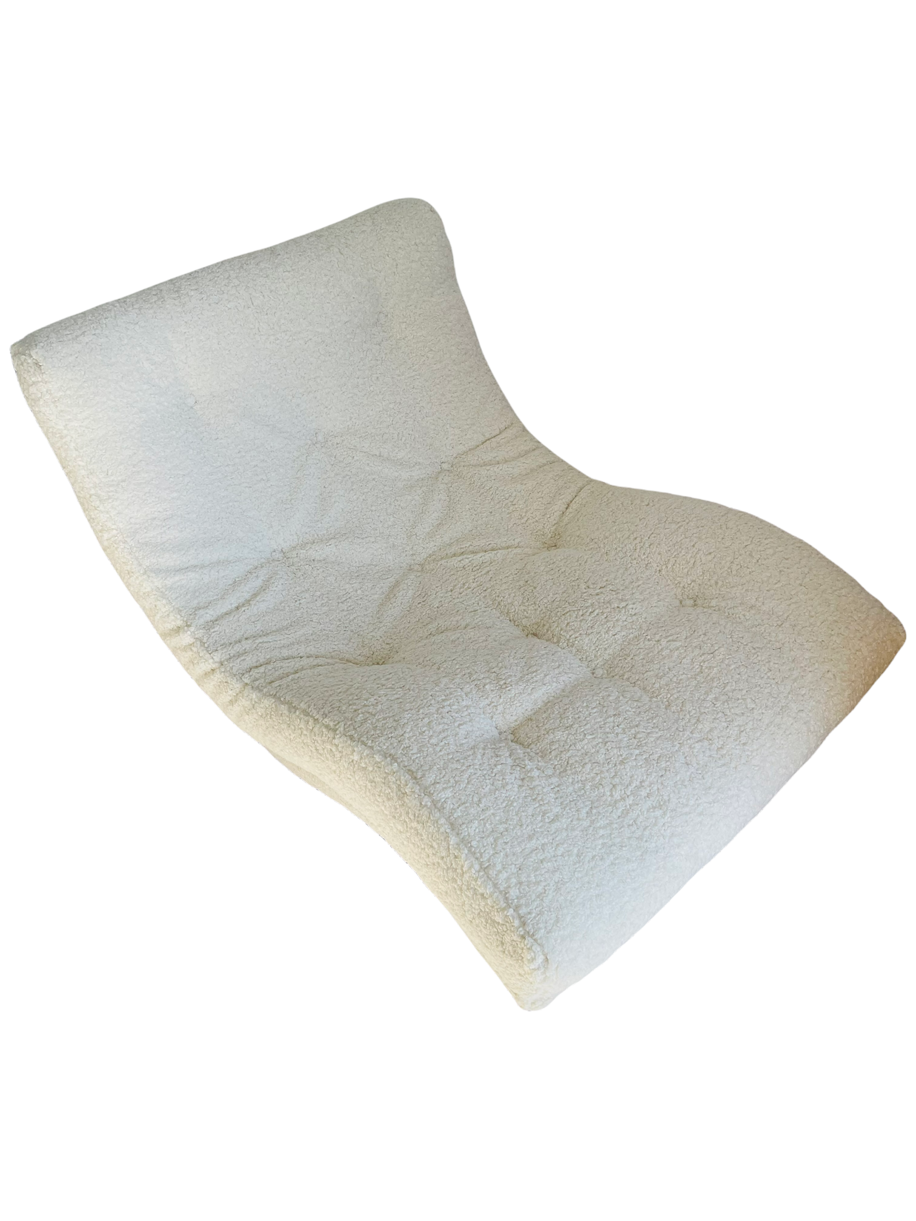 Adrian Pearsall Boucle Wave Rocking Lounge Chaise  image 7