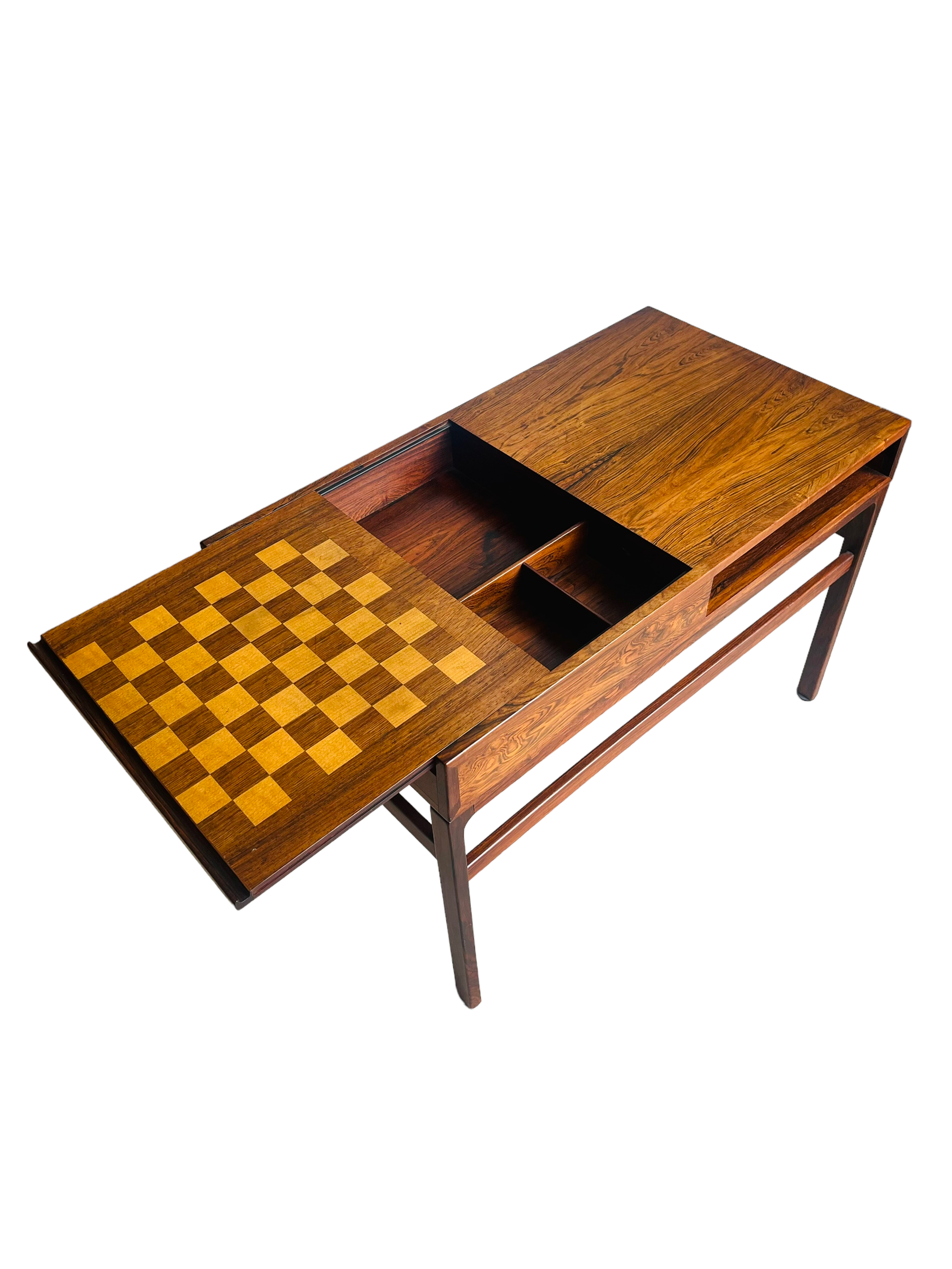 Danish Modern Rosewood Chess/Game Table by Illum Wikkelsø image 4