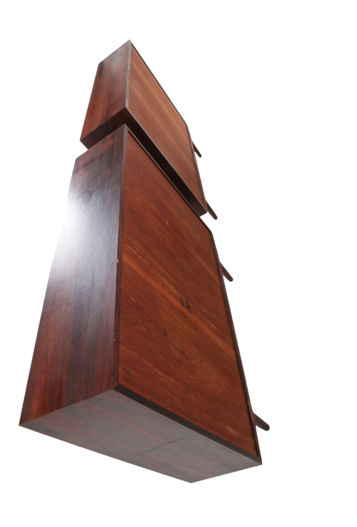 Pair of Mid-Century Danish Modern Rosewood Bookcases by Omann Jun, Model 7 image 6