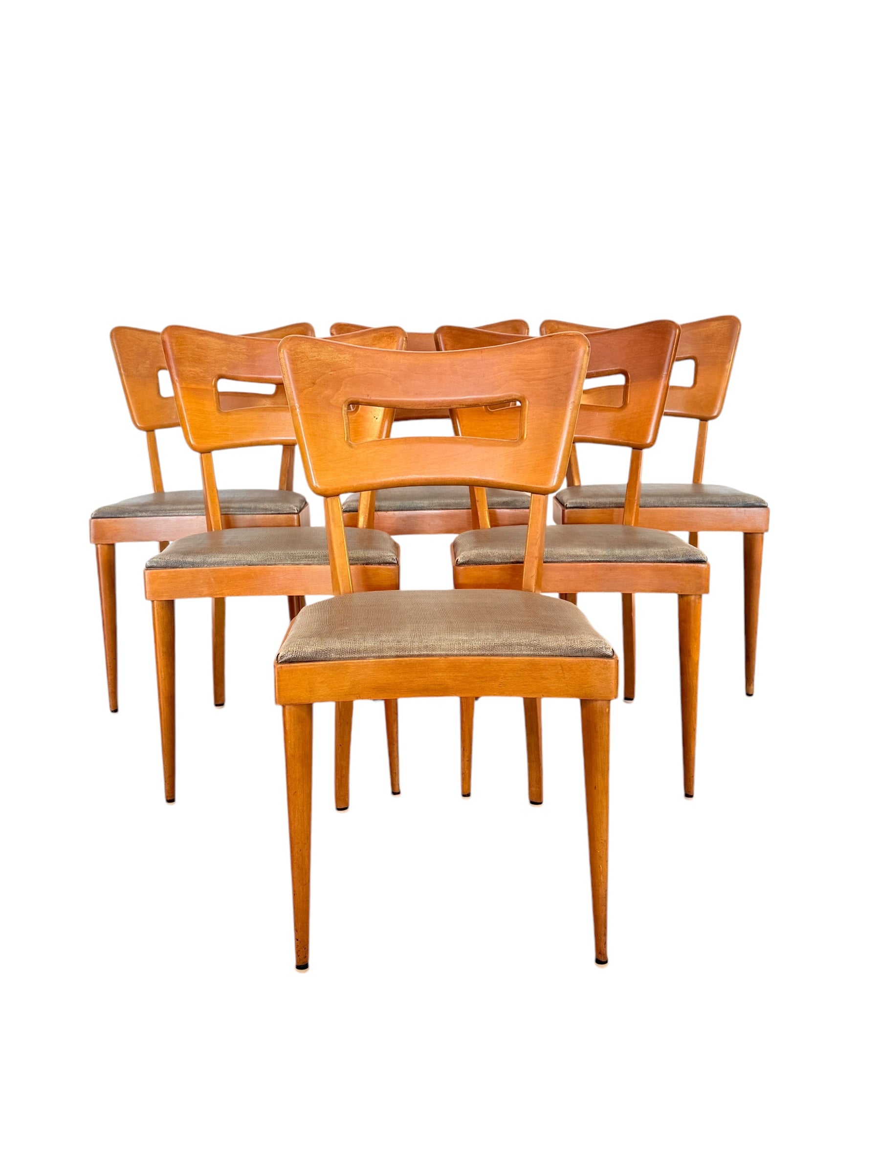 Set 6 Heywood Wakefield Dog Bone Chairs  image 1