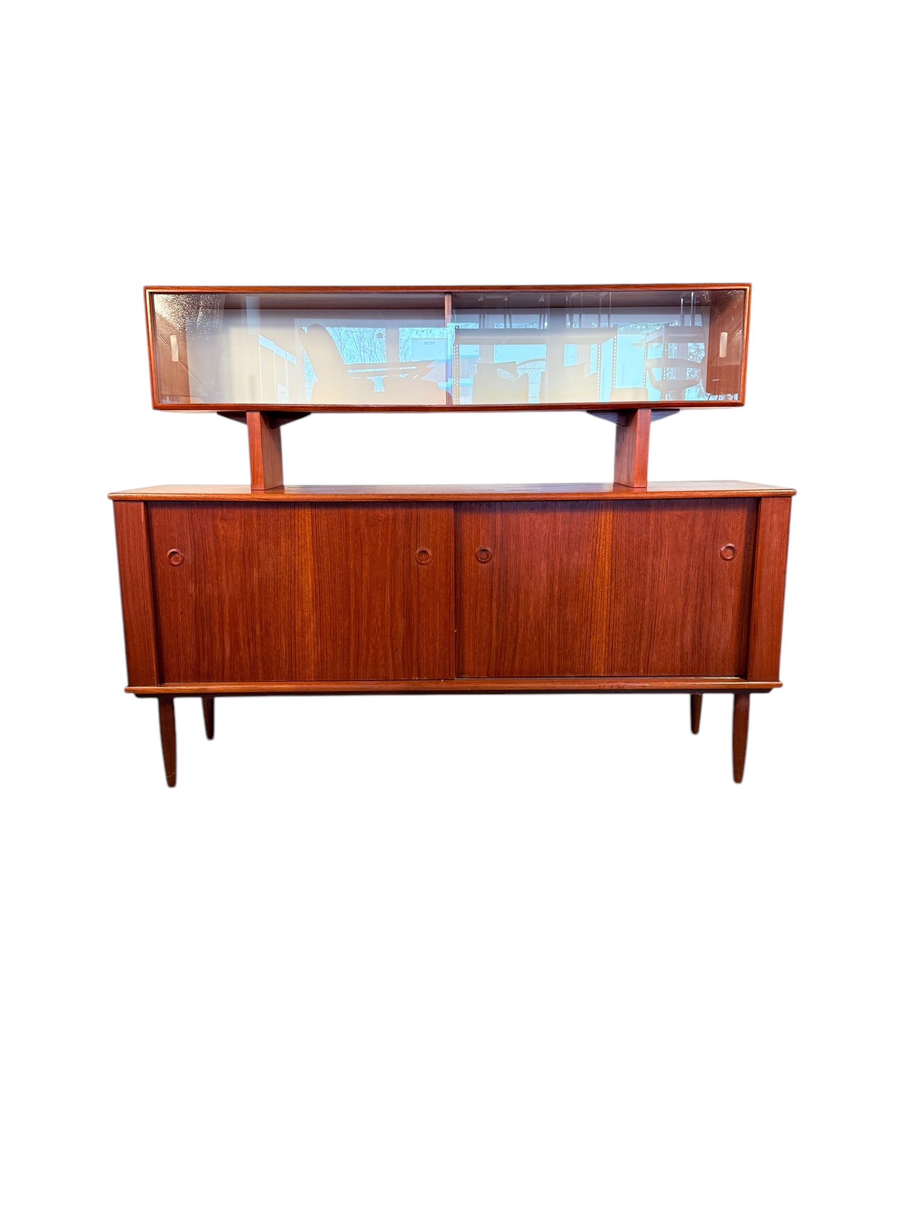 Mid-Century Modern Teak Sideboard + Hutch by R. Huber – 1960s image 10