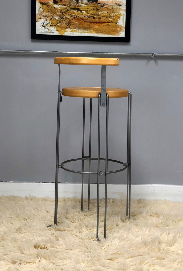Mid 20th Century Designer Industrial Bar Stool By Borge Lindau For Bla Station image 6