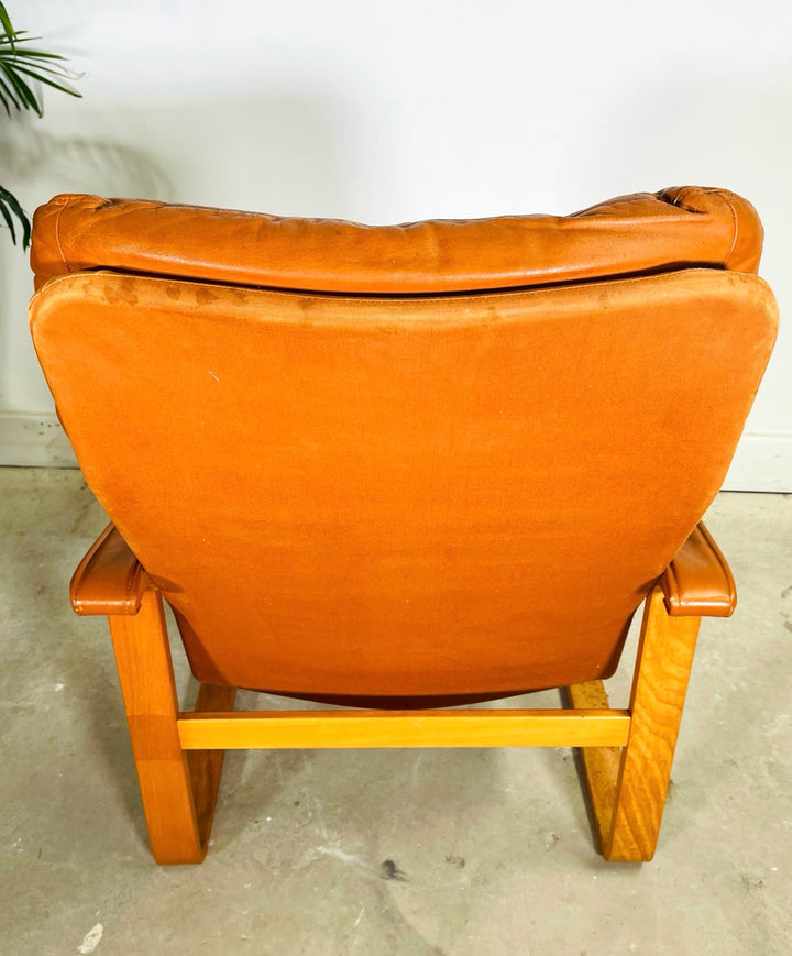 Mid-Century Danish Modern Leather Armchair by OY BJ Dahlqvist image 10