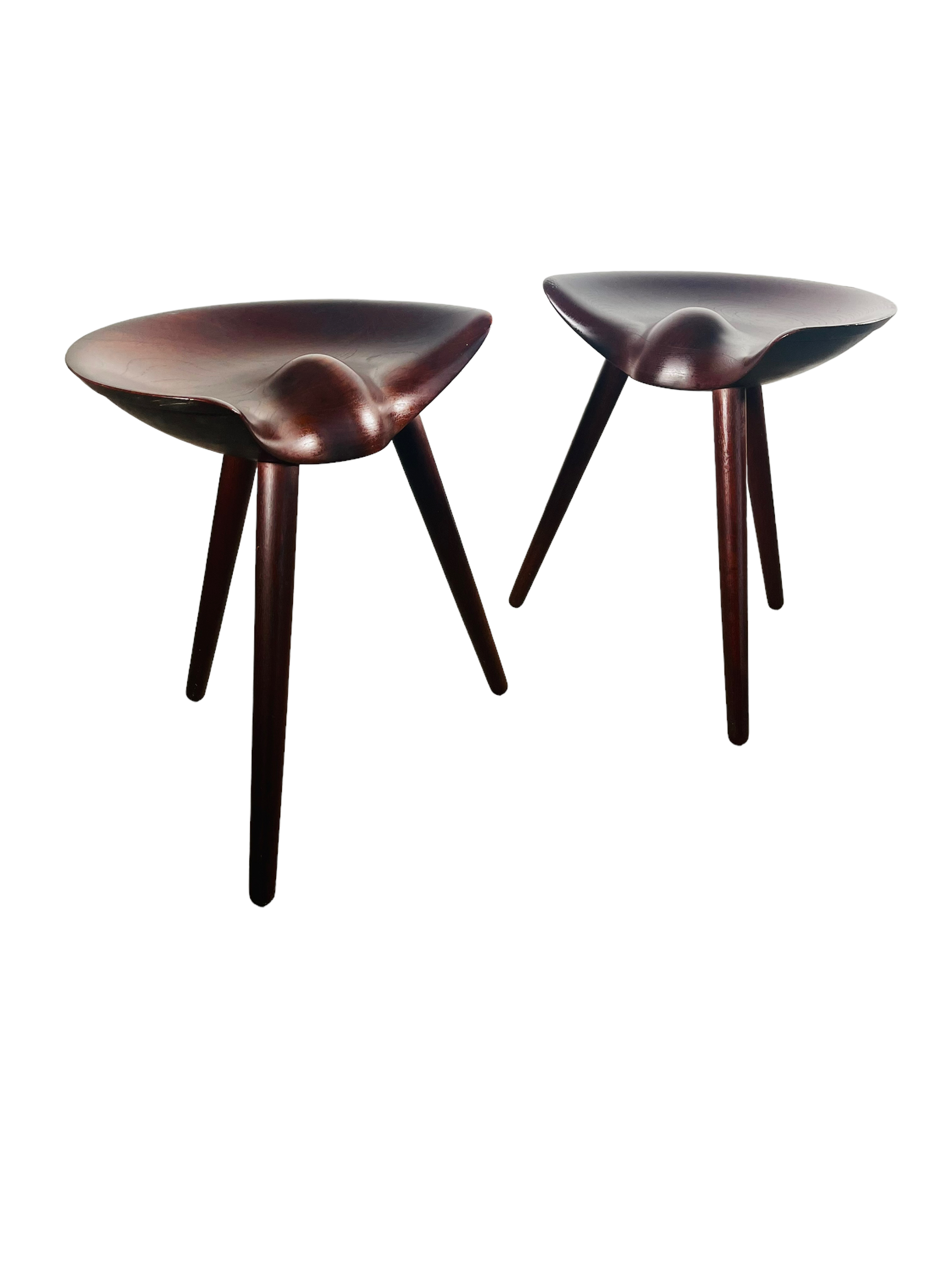 Pair of Stools by Mogens Lassen for Cabinetmaker K. Thomsen  image 11