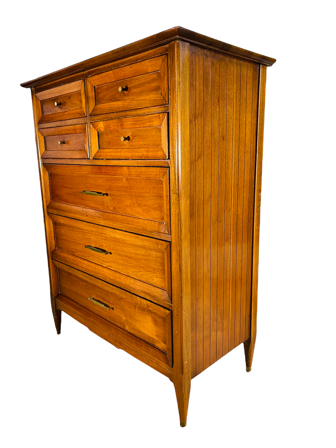 Mid-Century Modern Walnut Tall/Highboy Dresser by Permacraft image 1