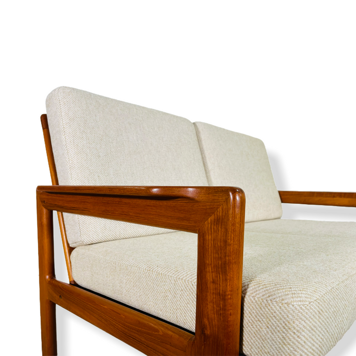 Mid-Century Danish Modern Teak Loveseat Sofa image 9