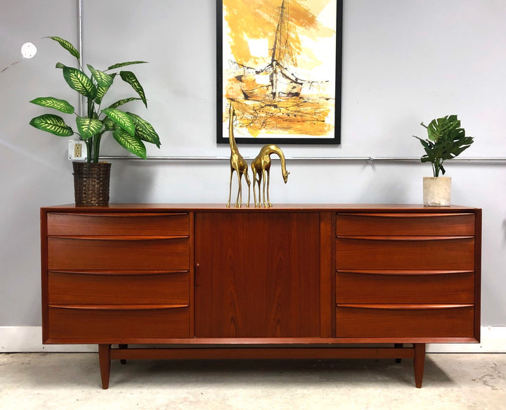 Mid-Century Danish Modern Teak Dresser/Credenza By Falser image 0