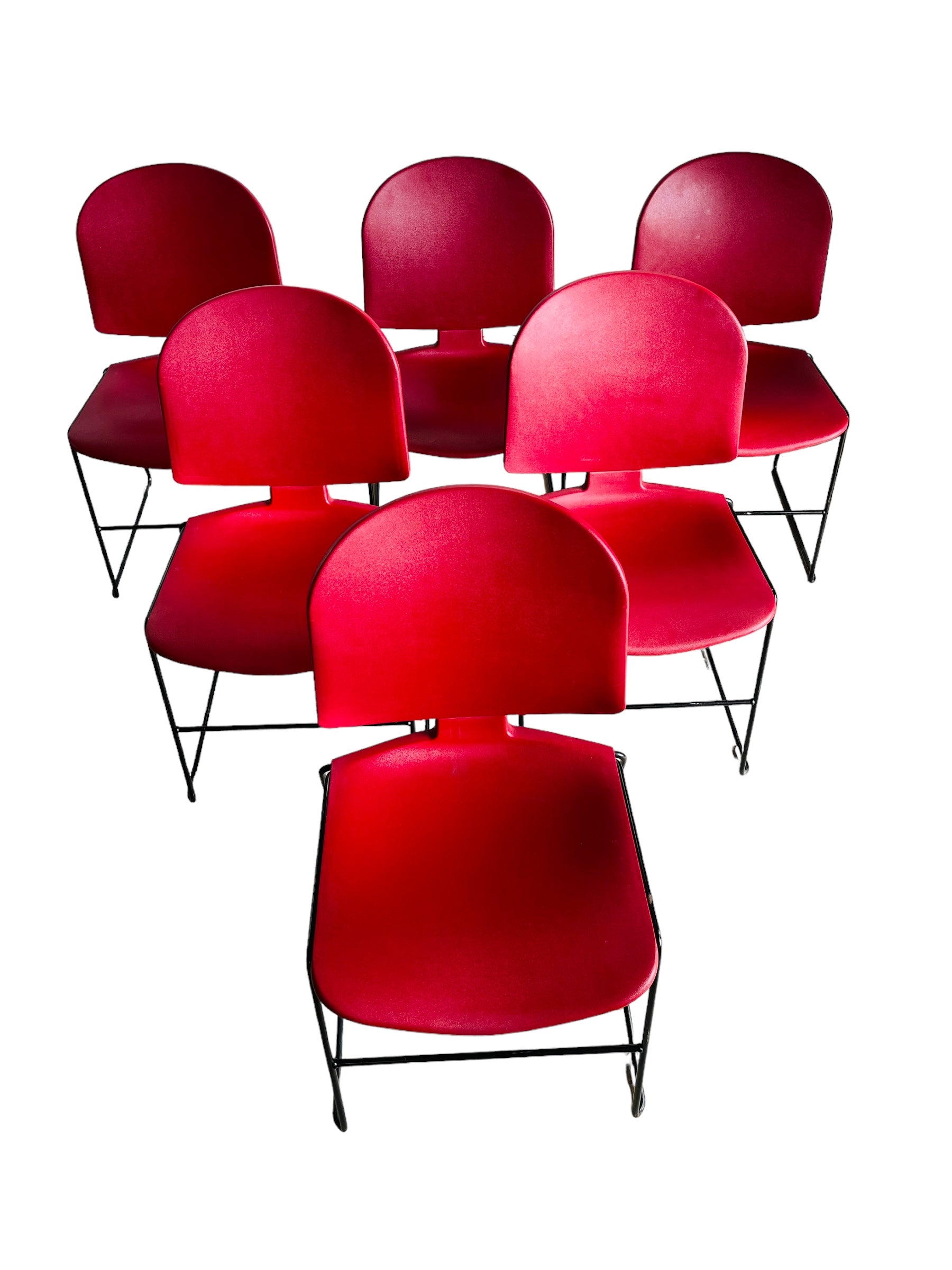 Set 6 Steelcase Stacking Chairs image 6