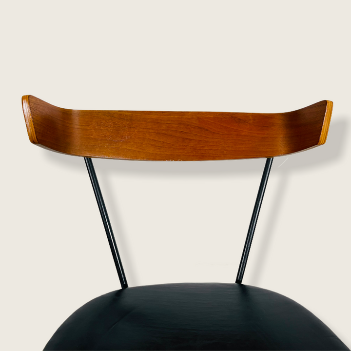 Mid-Century Modern Paul McCobb Style 1535 Iron & Walnut Desk or Dining Chair image 9