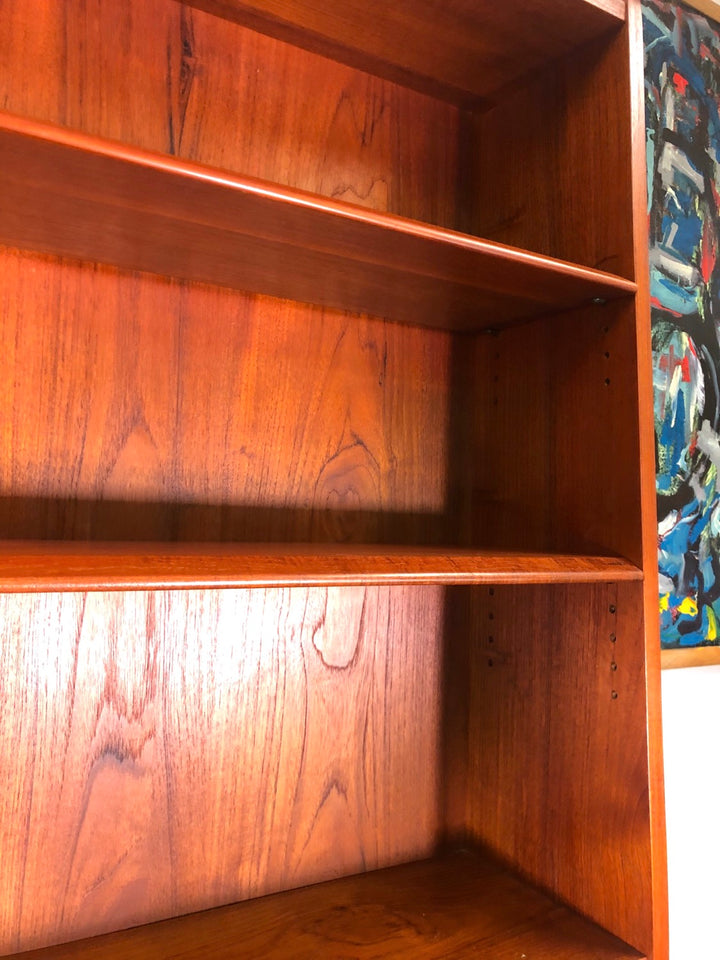 Mid-Century Danish Modern Teak Secretary Desk & Bookcase By Bornholms image 7