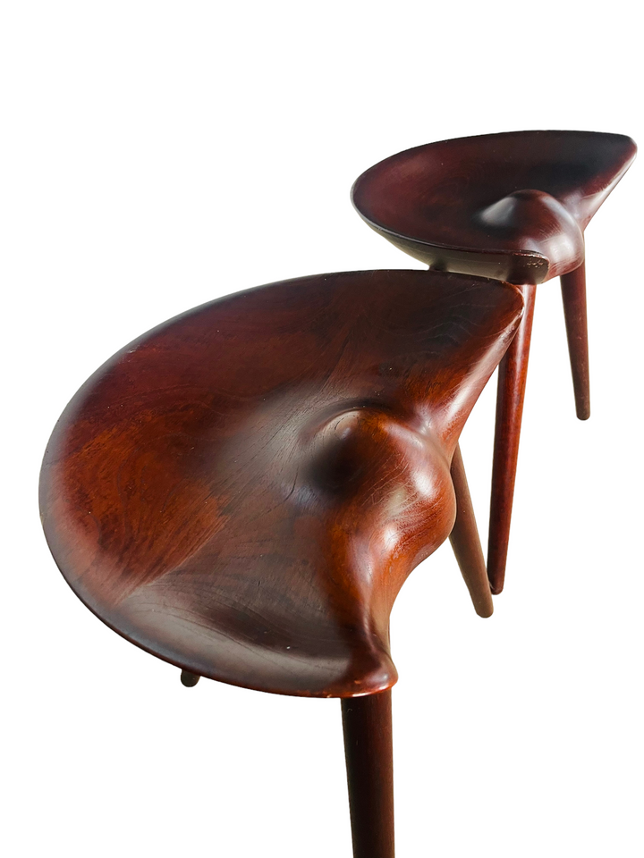 Pair of Stools by Mogens Lassen for Cabinetmaker K. Thomsen  image 1