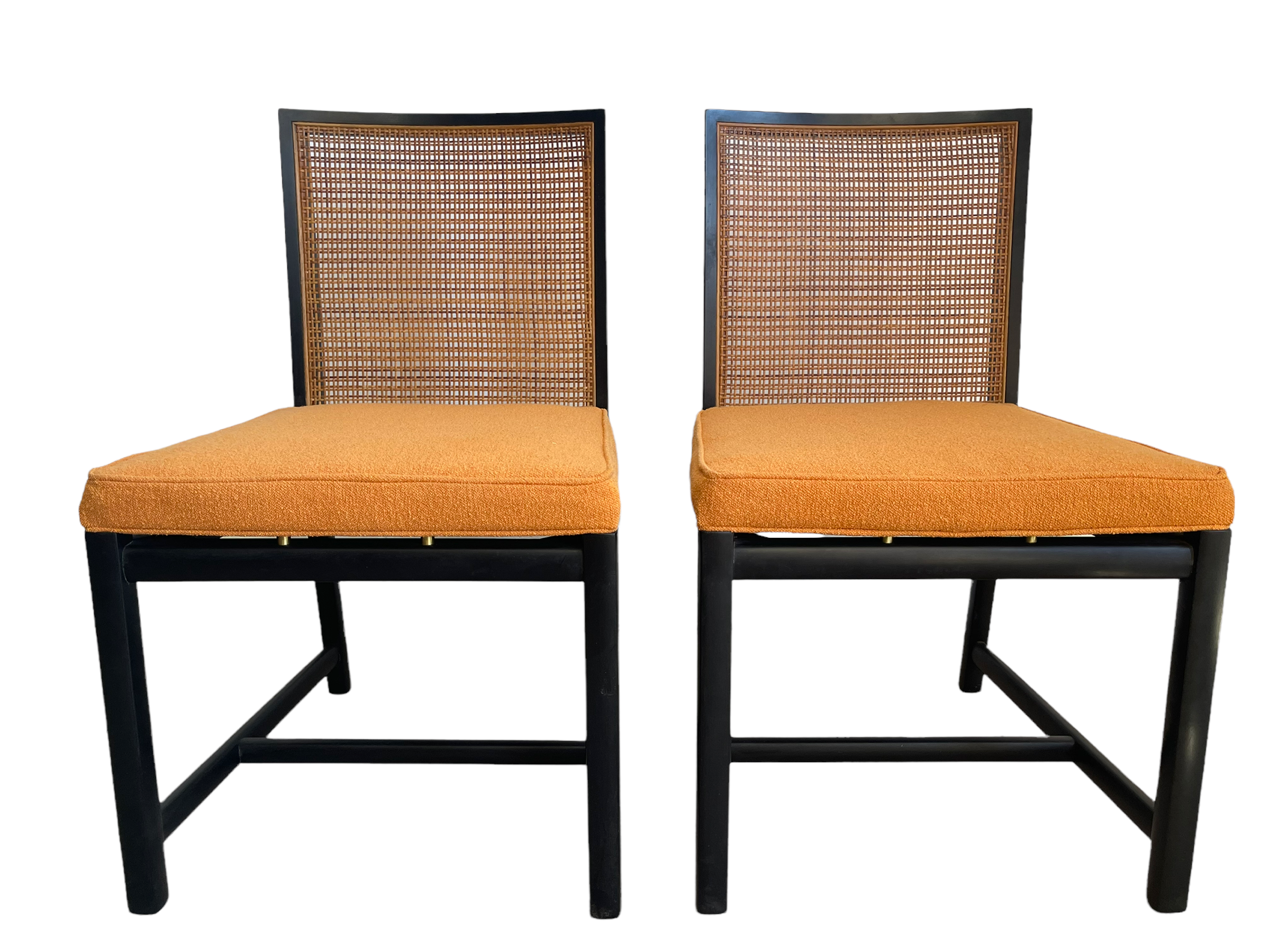 Rare Set 6 Cane Dining Chairs by Michael Taylor Circa 1960 image 12