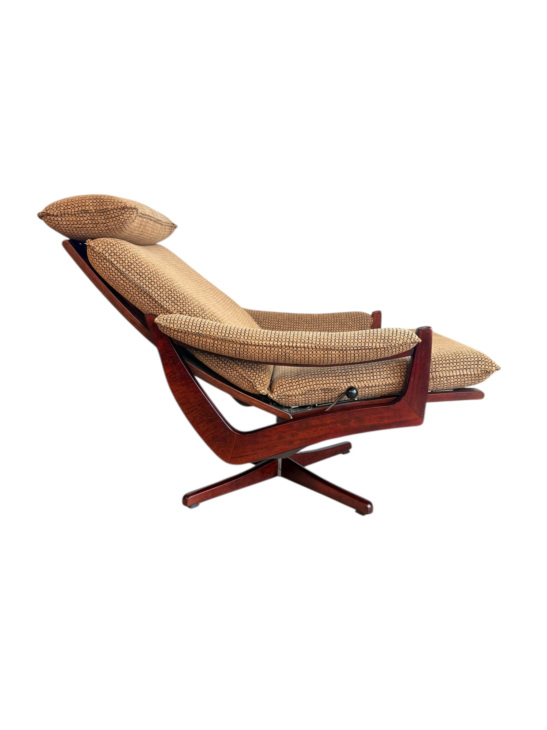 1970s Reclining Rosewood Lounge Chairs by Soda Galvano for Lied Møbler, Sweden image 6
