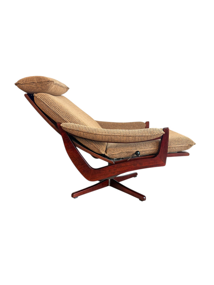 1970s Reclining Rosewood Lounge Chairs by Soda Galvano for Lied Møbler, Sweden image 6