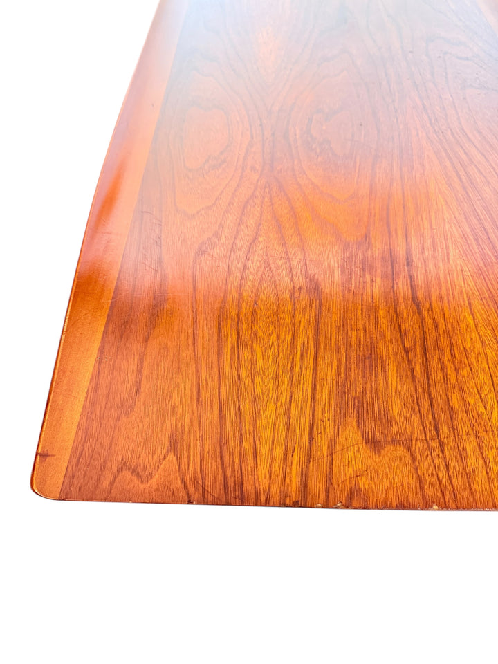 Mid-Century Modern Surfboard Coffee Table by Bassett in Black Walnut image 7
