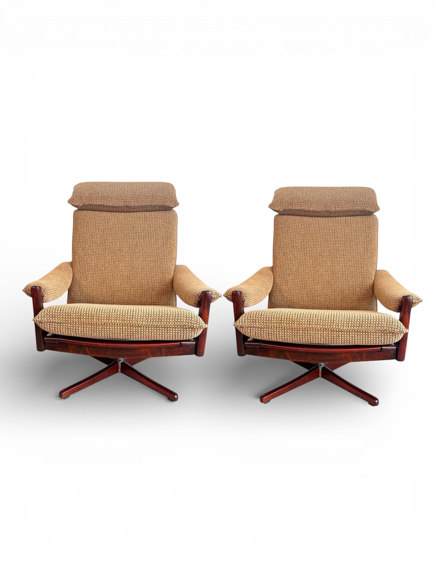 1970s Reclining Rosewood Lounge Chairs by Soda Galvano for Lied Møbler, Sweden image 0