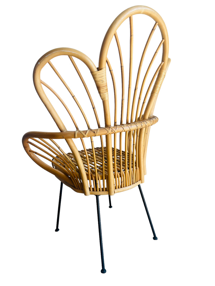 Rattan Lounge Chair & Ottoman image 3