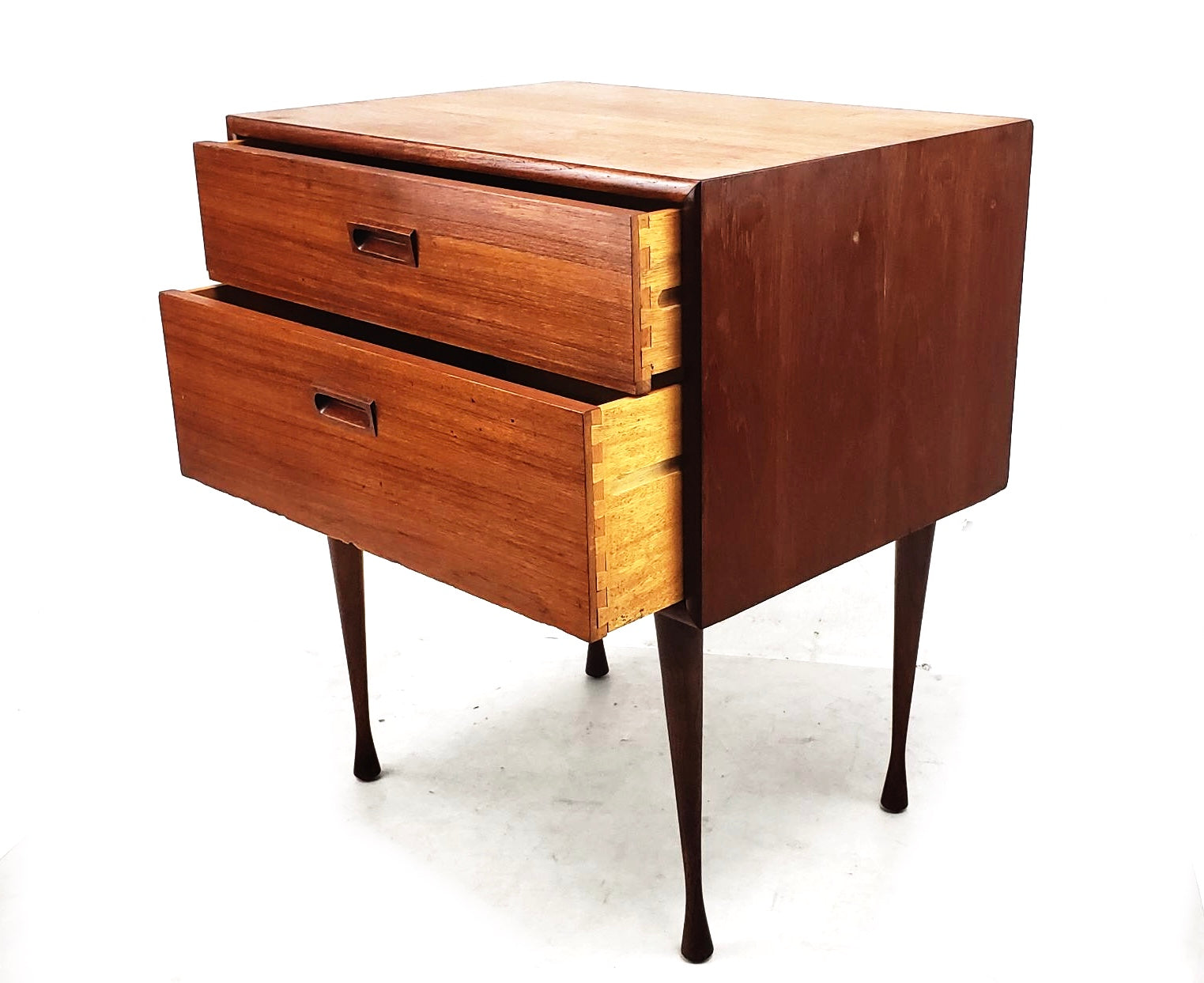 Mid Centuey Danish Modern Two Drawer Teak Table image 1