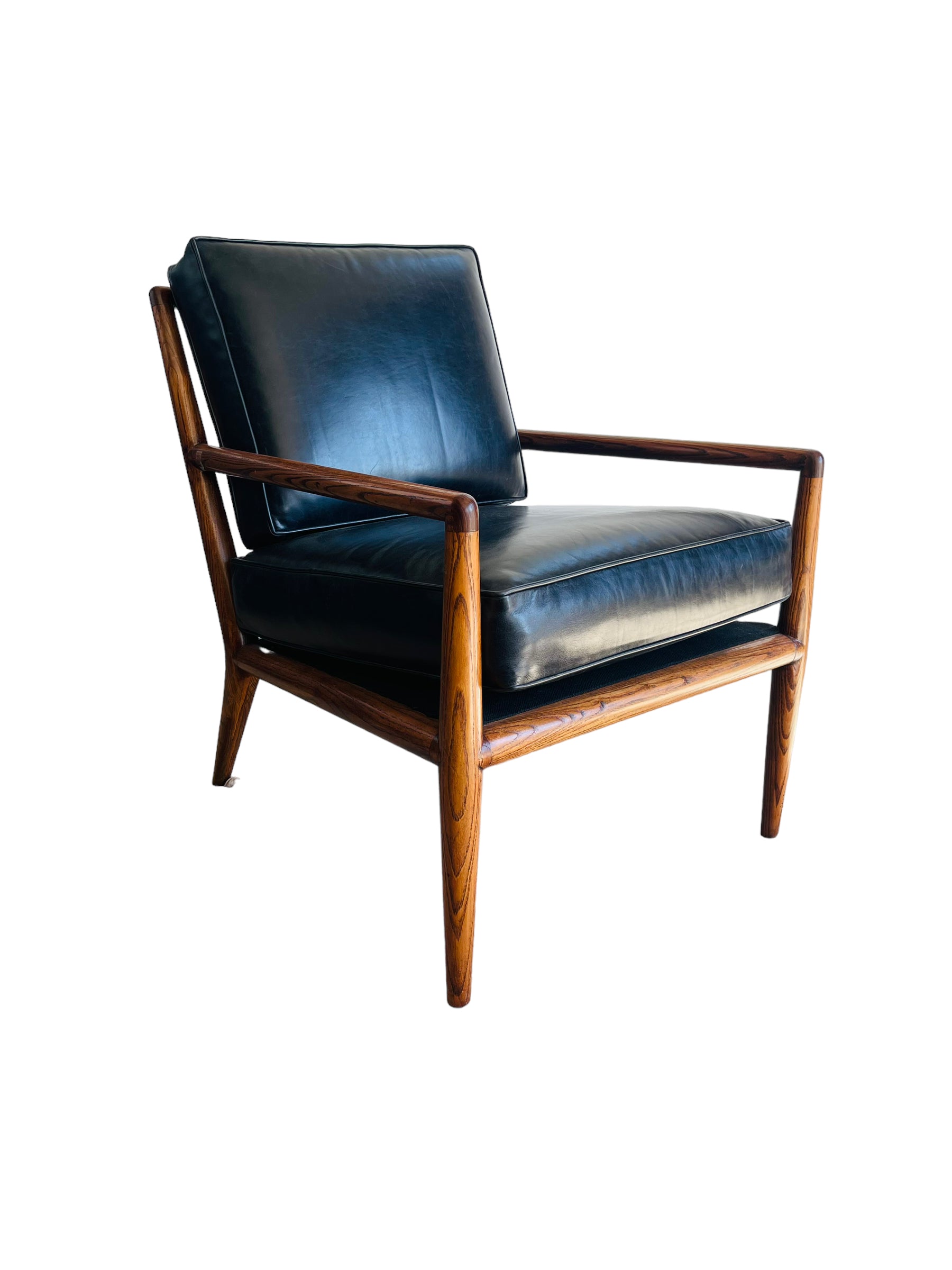 T.H. Robsjohn Gibbons Leather Lounge Chair image 0