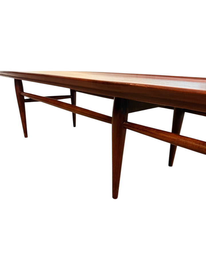 Mid-Century Modern Surfboard Coffee Table by Bassett in Black Walnut image 13