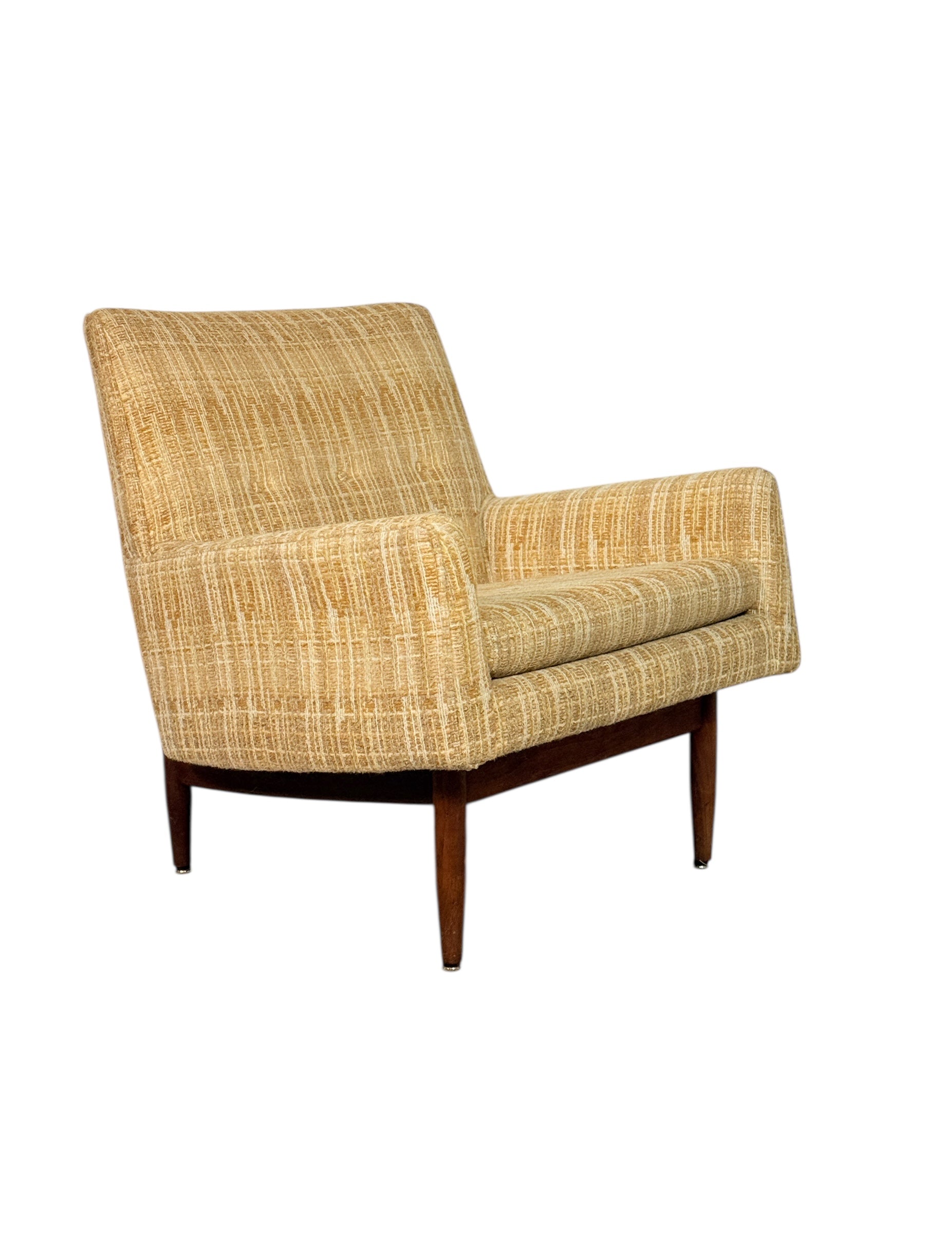 1950s Jens Risom Club Lounge Chair with Walnut Frame image 7