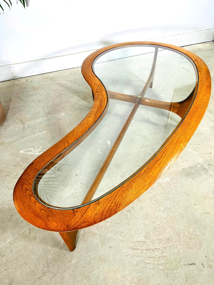 Mid-Century Modern Kidney Shape Coffee Table by Lane Furniture image 4