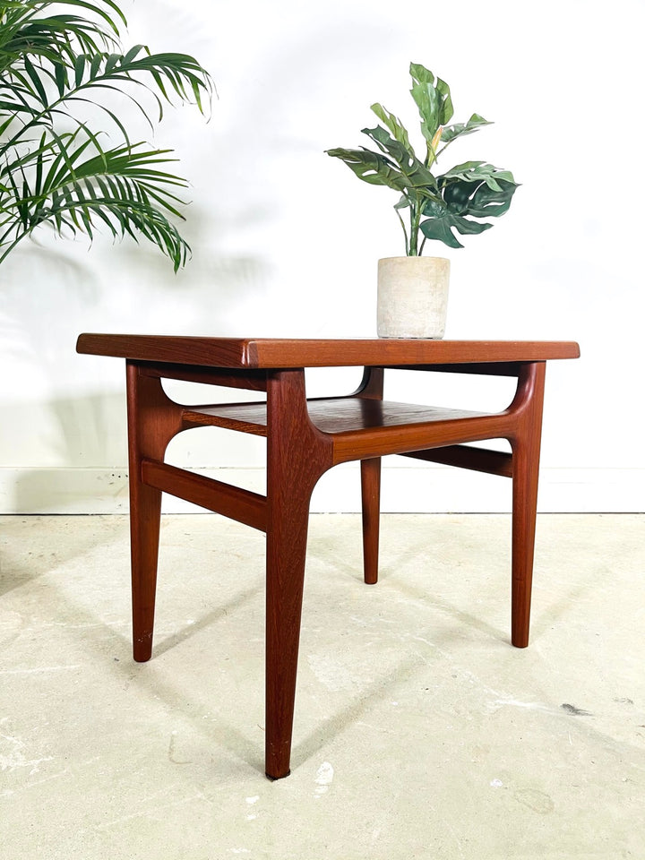 Mid-Century Danish Modern Teak Side Table by NIELS BACH 1960s image 0
