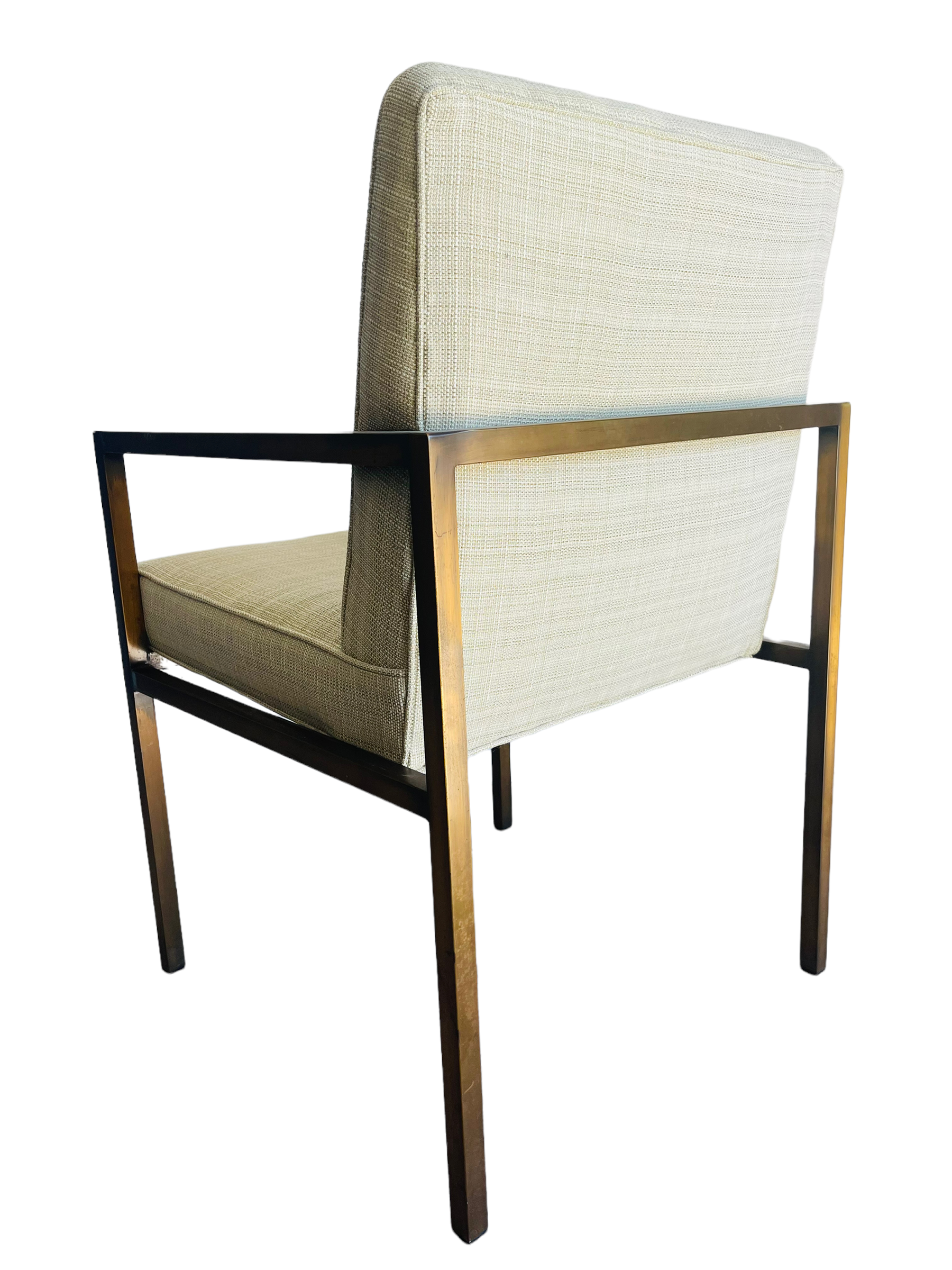 Mid Century Modern Brass Frame Armchair image 14