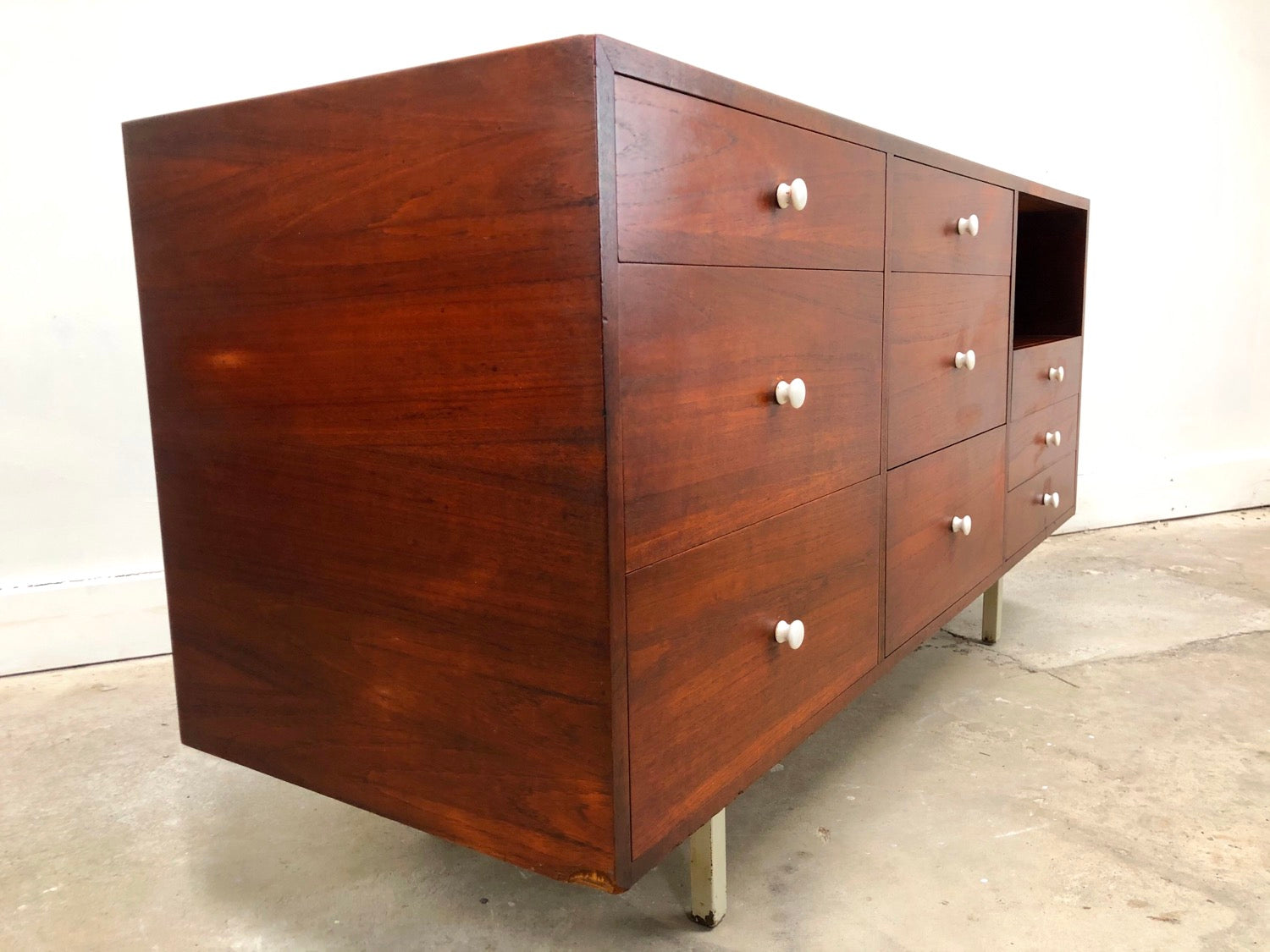 Mid-Century Modern Walnut Dresser/Credenza In Style of Florence Knoll image 7