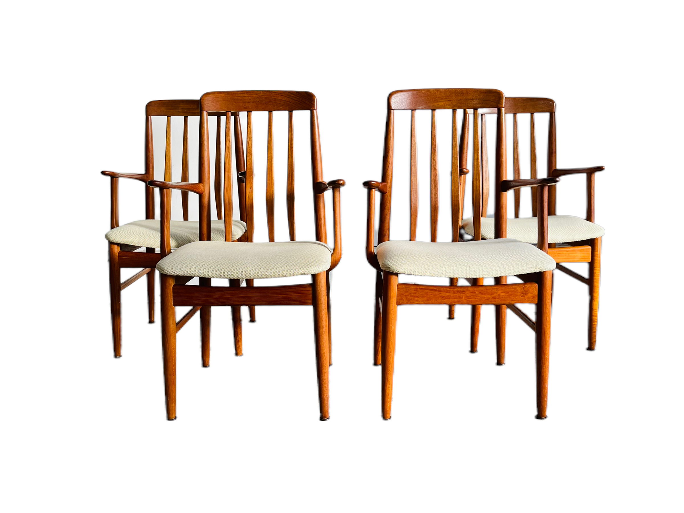 Set 4 1970s Benny Linden Teak Dining Chairs image 10