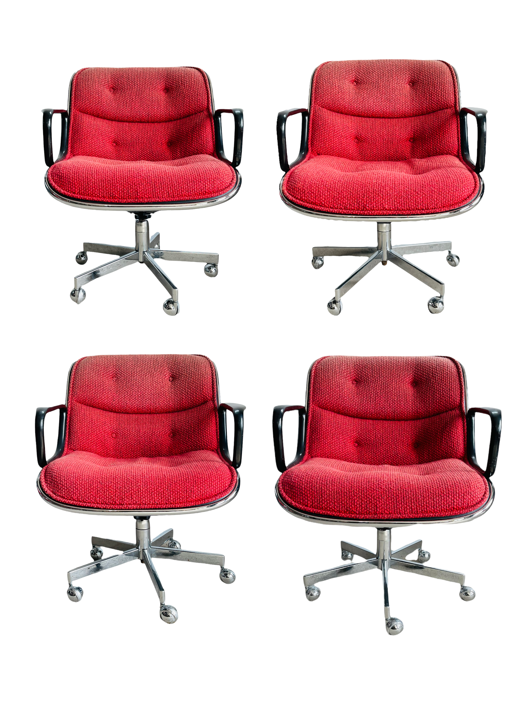Set 4 Charles Pollock Armchairs Designed by Charles Pollock for Knoll image 0