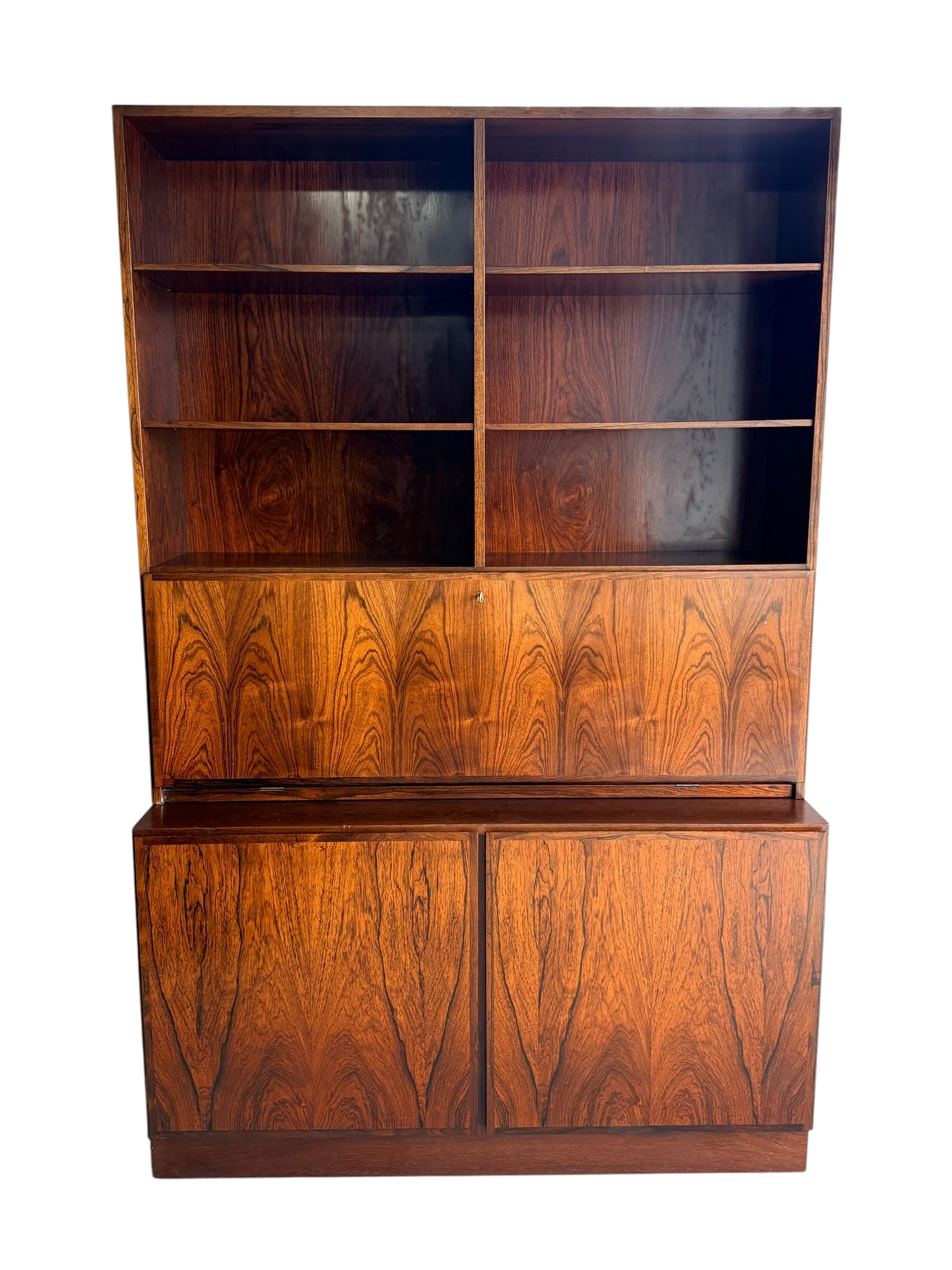 Mid-Century Danish Rosewood Secretary Hutch by Omann Jun