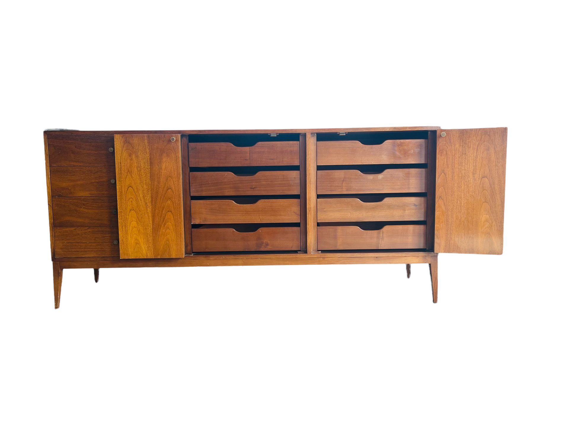 Mid-Century Modern Walnut Triple Dresser in Style Paul McCobb  image 1