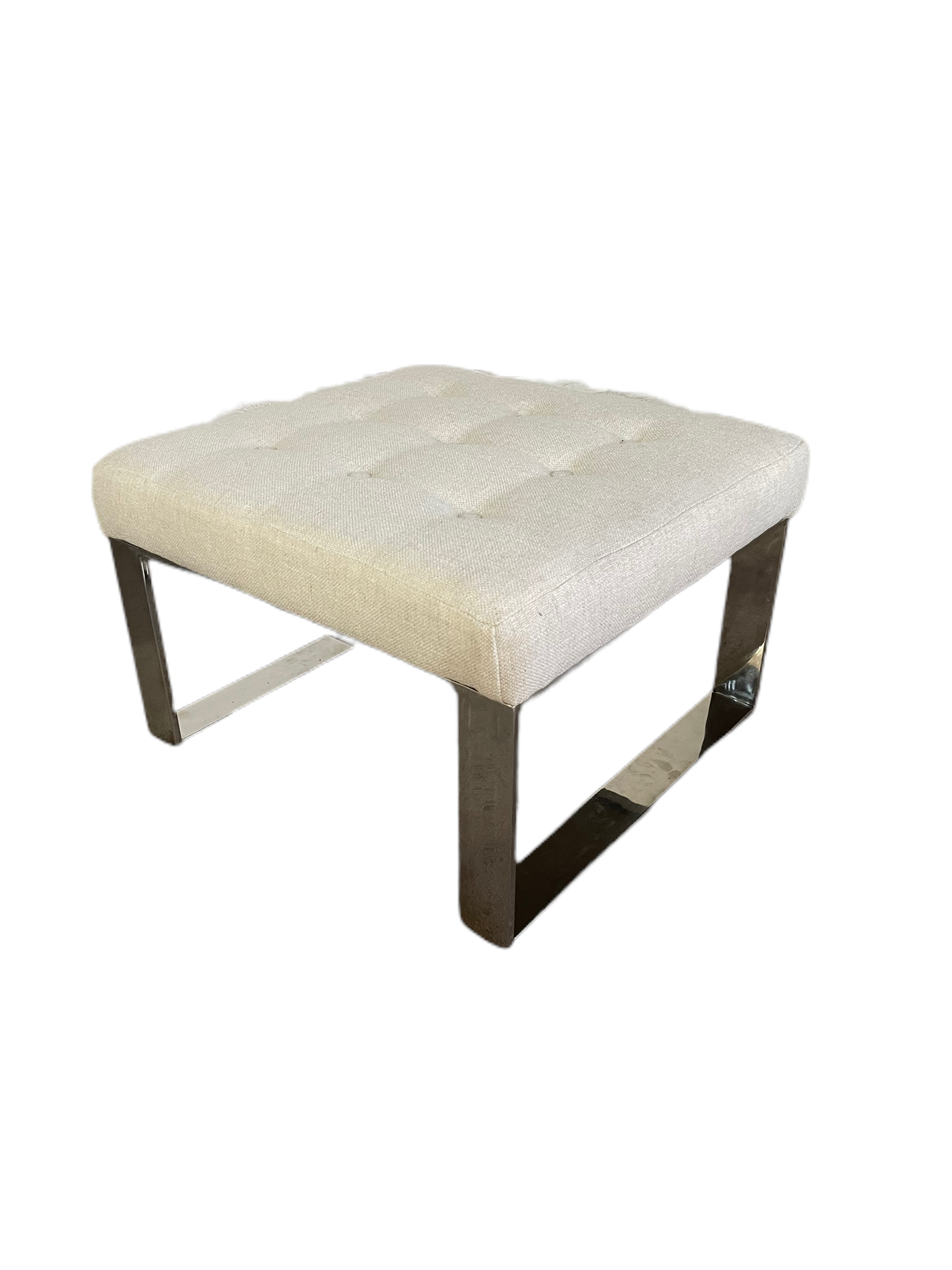Mid-Century Modern Chrome Lounge Chair & Ottoman  image 9