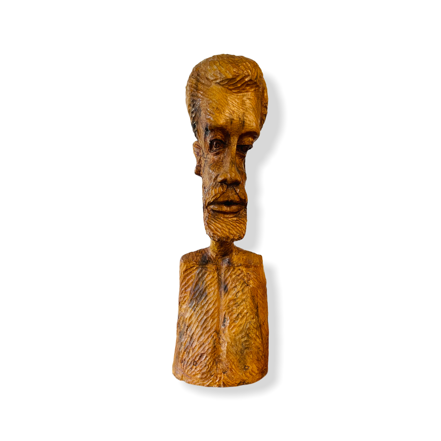 Extra Large Hand Carved Wooden Bust Of Men  image 0