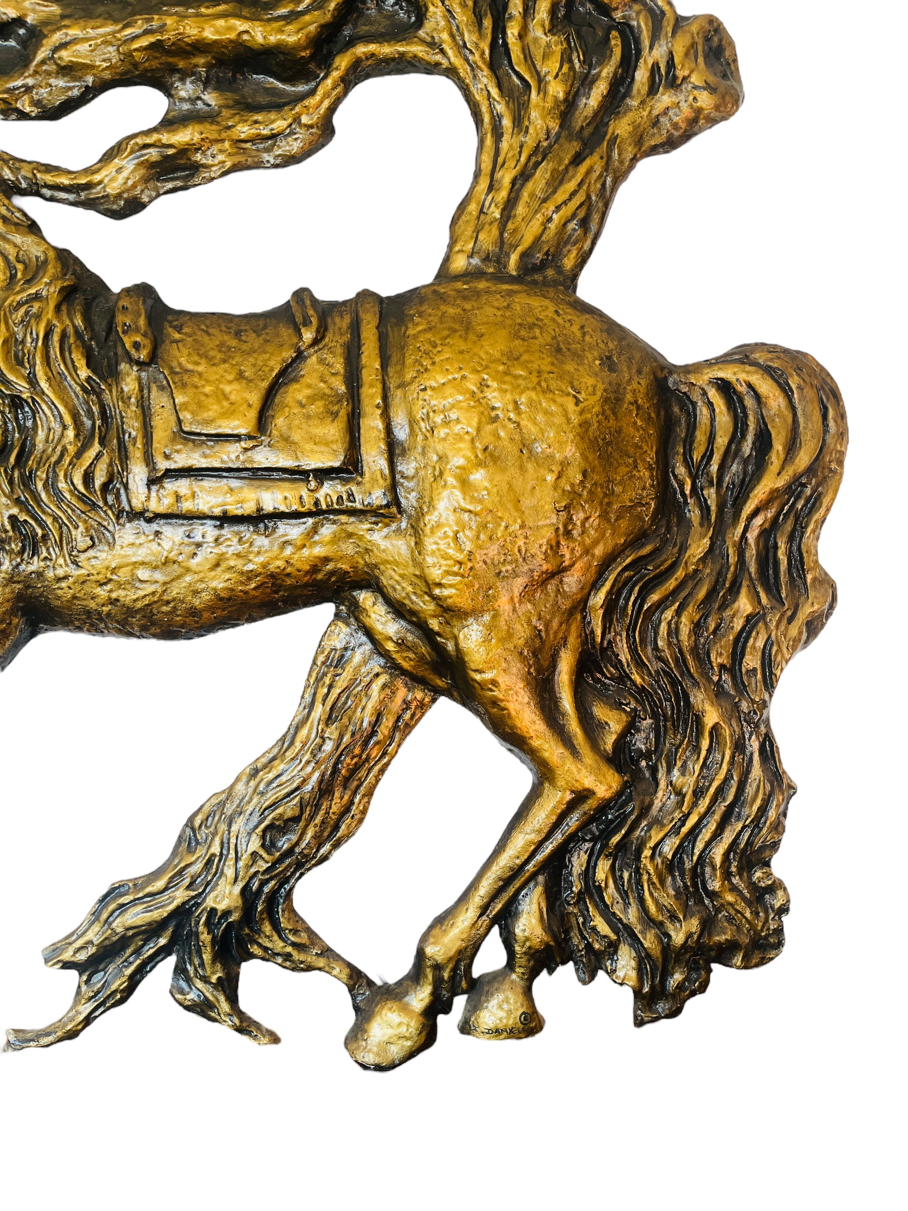Z. Daniell's Mid-Century Majesty - 41" Gold Leaf Horse Sculpture image 1