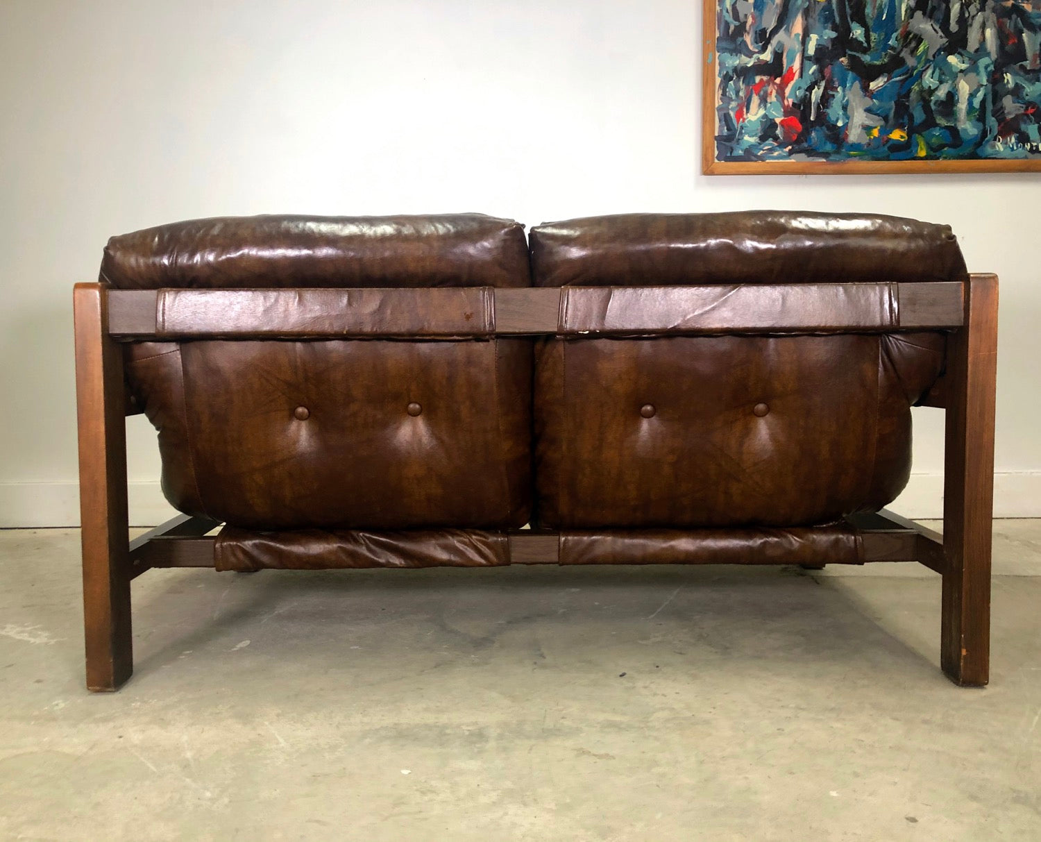 Mid-Century Modern Tufted Loveseat image 5