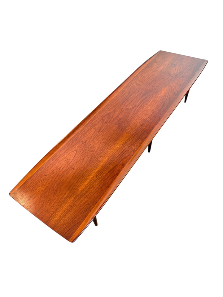 Mid-Century Modern Surfboard Coffee Table by Bassett in Black Walnut image 0