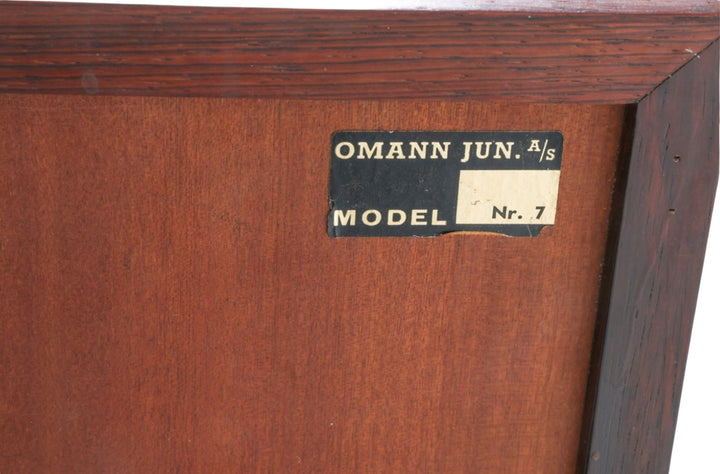 Pair of Mid-Century Danish Modern Rosewood Bookcases by Omann Jun, Model 7 image 7