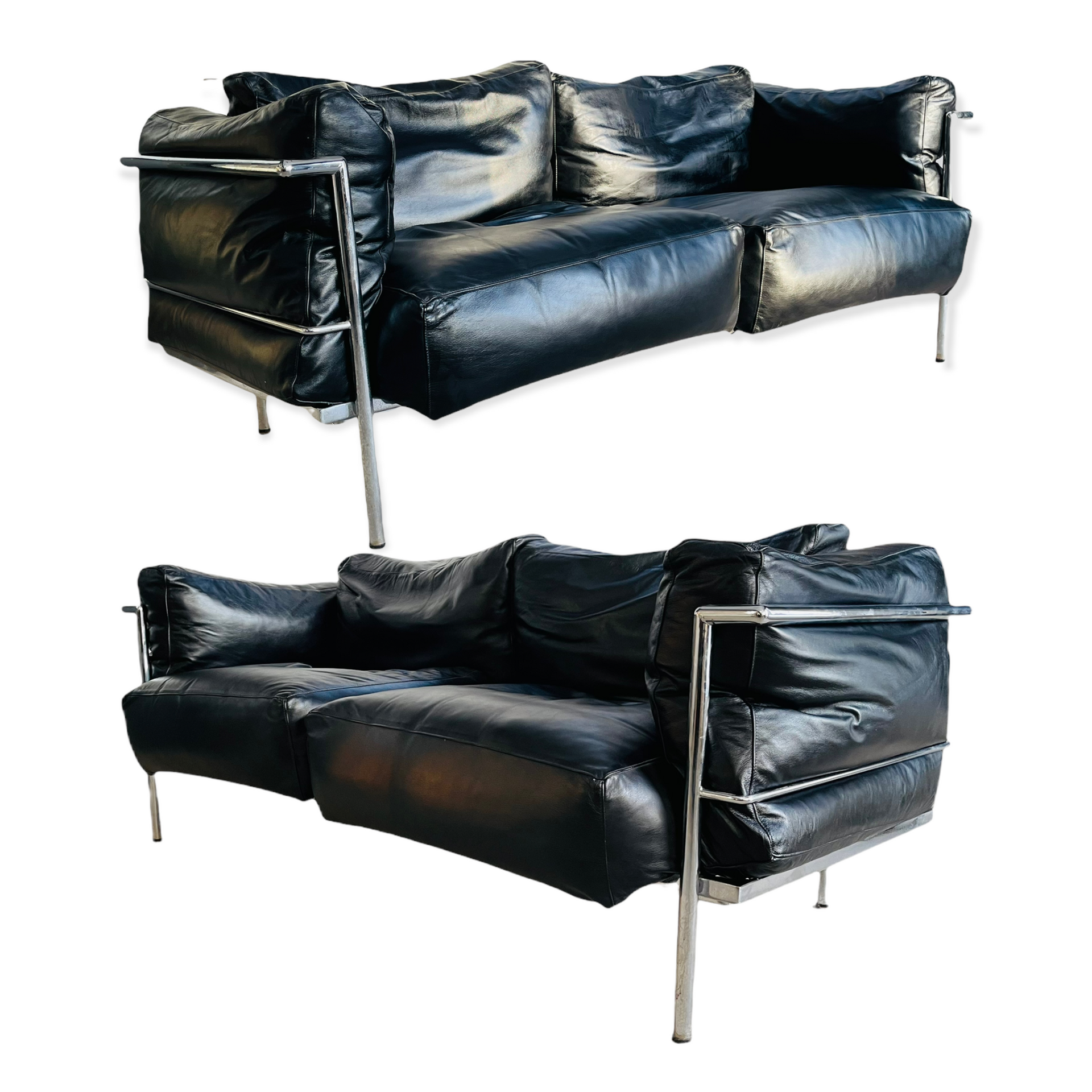 Italian Le Courbiser LC3 Leather Sofa  image 1