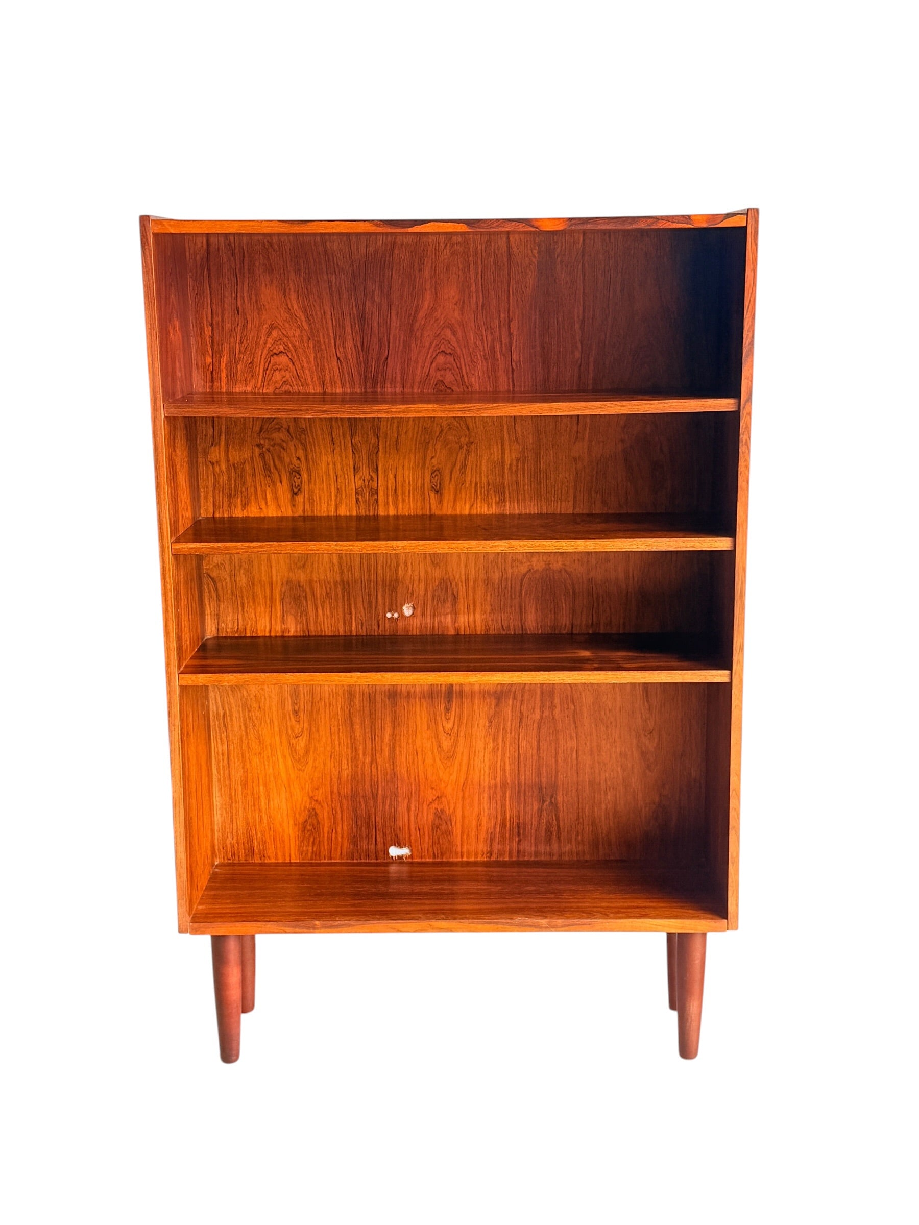 Mid Century Modern Rosewood Bookcase With Adjustable Shelves