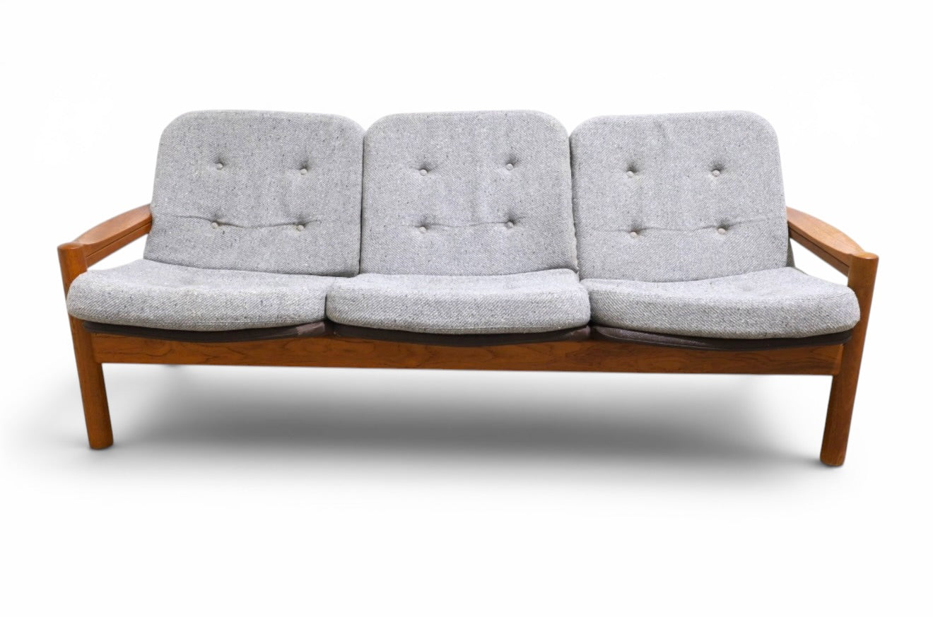 Mid-Century Modern Danish Teak Sofa by Domino Møbler, Denmark